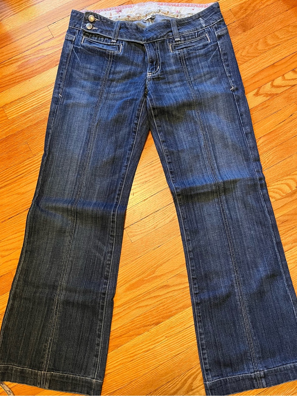 VTG Miss Me Reminisce Low Rise Flare Jeans Front Seam Sz 29